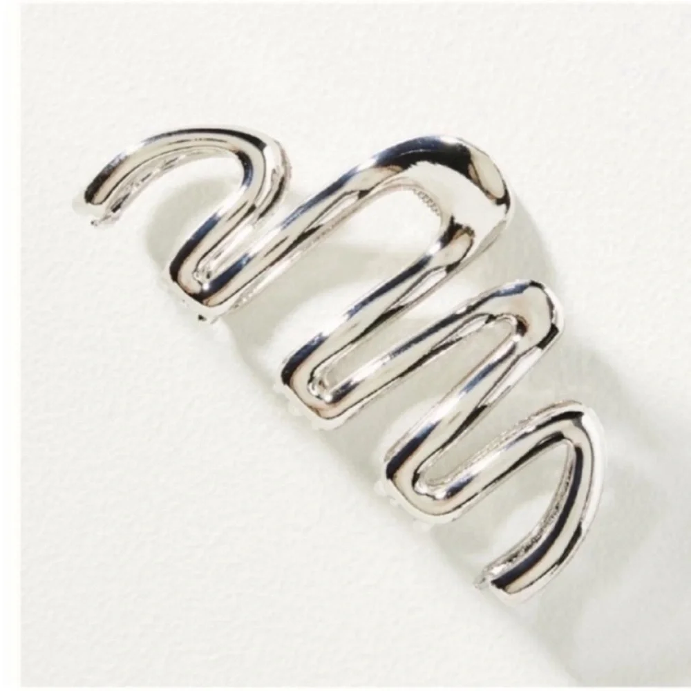New! Anthropologie Silver Squiggle Claw Clip NWOT